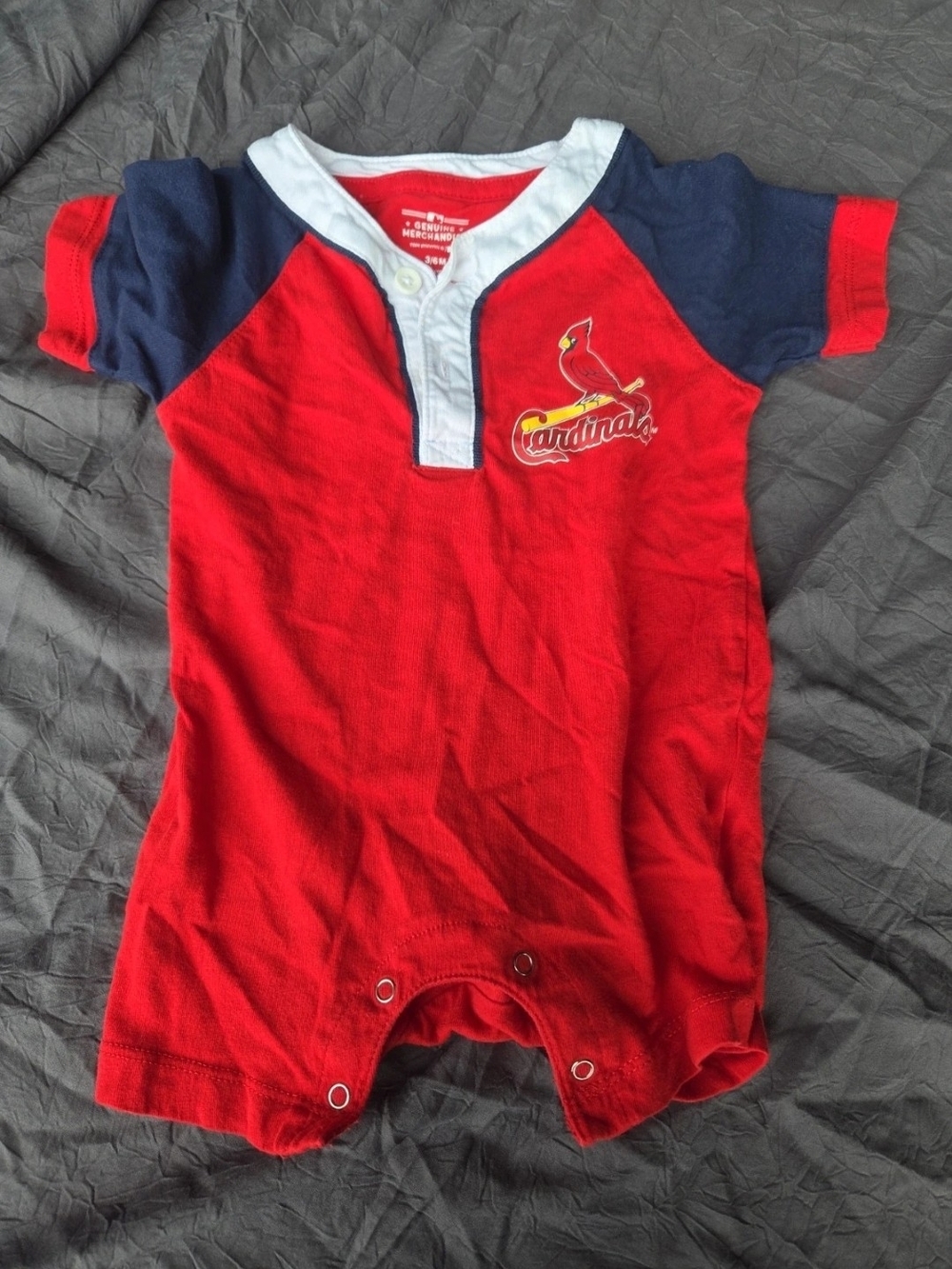 Genuine Merchandise Red & Navy Cardinals Baby One-Piece
